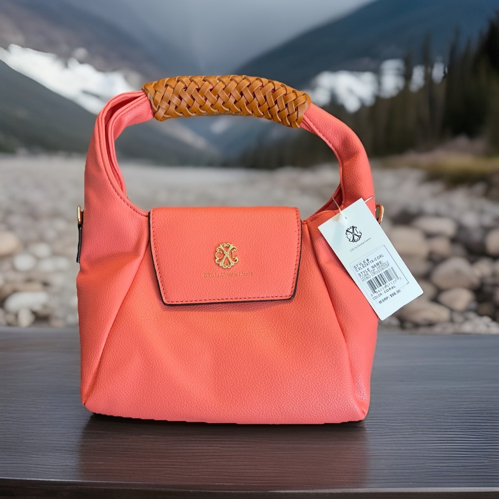 NWT $98 Christian Lacroix CXL Coral Removable Strap Crossbody Bag Versatile Gift